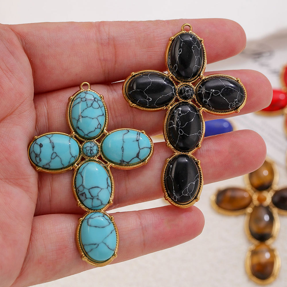 Vintage Fashion Jewelry - Roestvrijstalen bedels Vintage grote kruis hanger