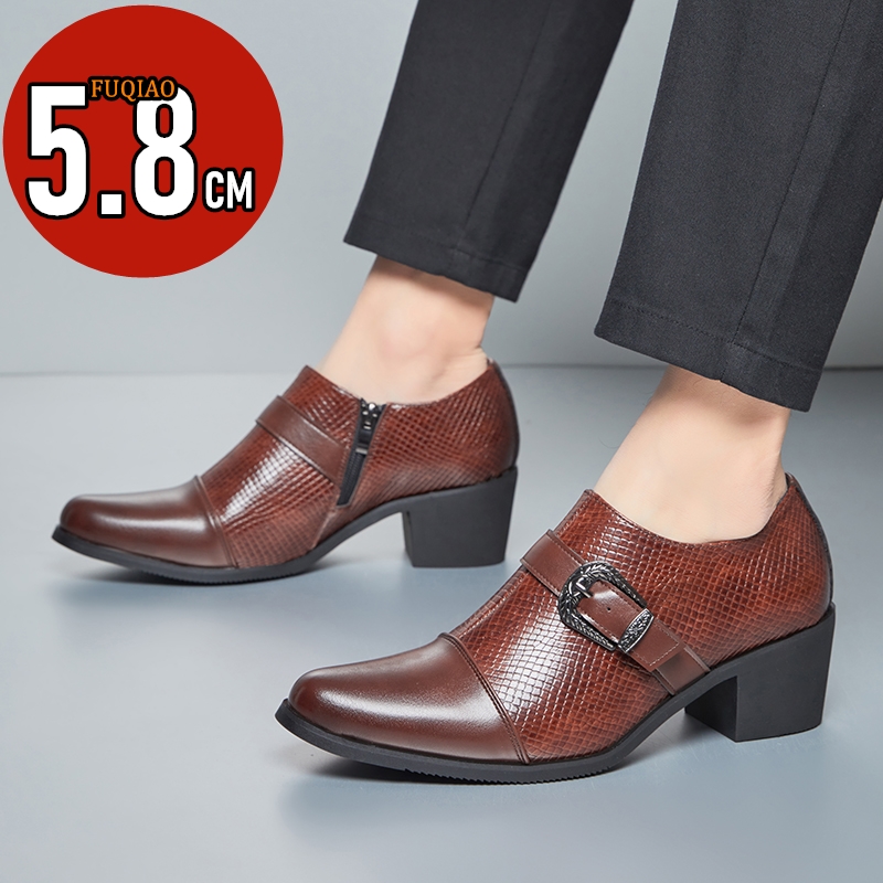 Vintage Fashion Style Men - Vintage stijl leren herenschoenen met hoge