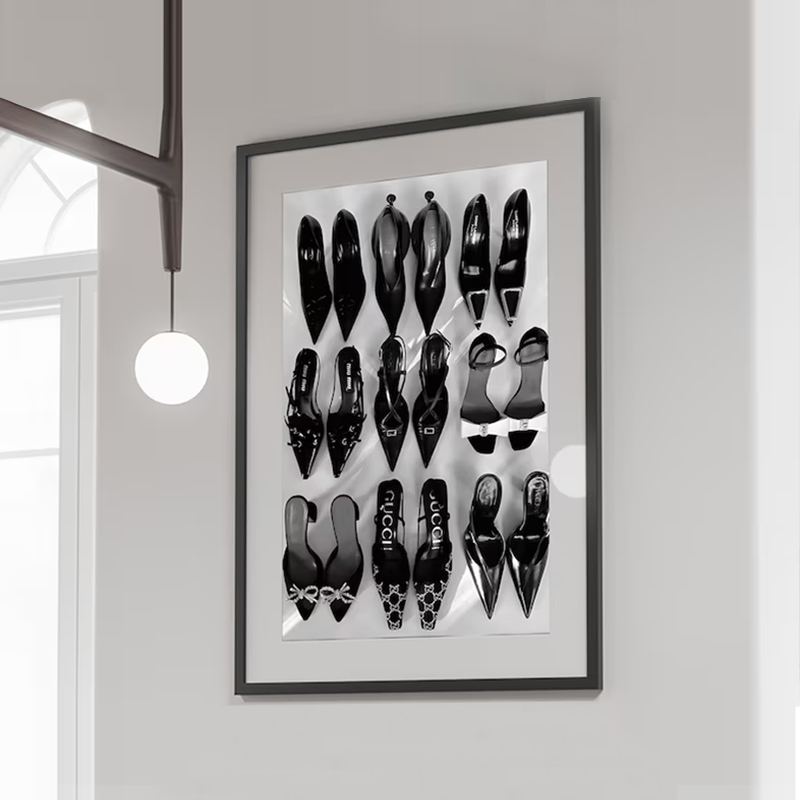 Vintage Vogue Fashion Poster - Zwart Wit Luxe Hoge Hakken Art