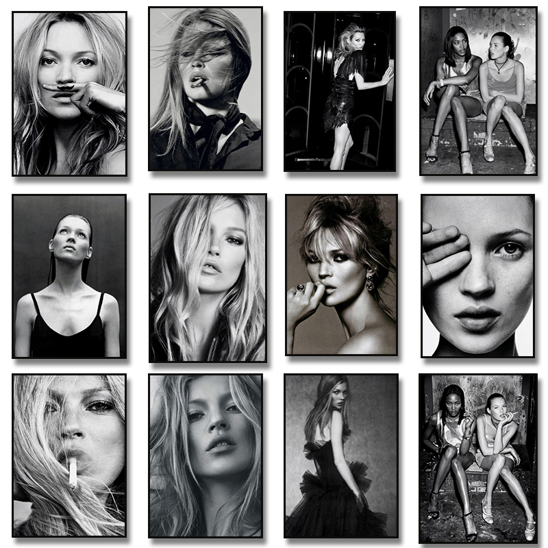 Vintage Vogue Fashion Poster - Vintage Retro Fotografie Kate Moss Roken