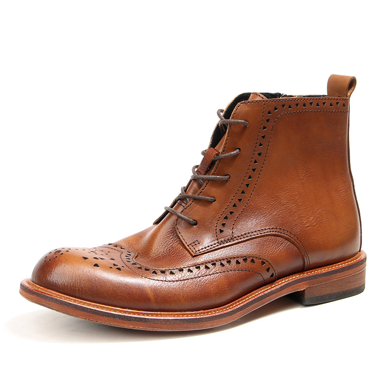 Vintage Fashion Style Men - Vintage heren enkel Chelsea laarzen luxe