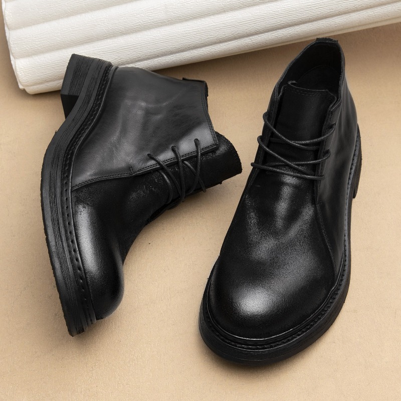Vintage Fashion Style Men - Vintage heren lederen laarzen luxe handgemaakte