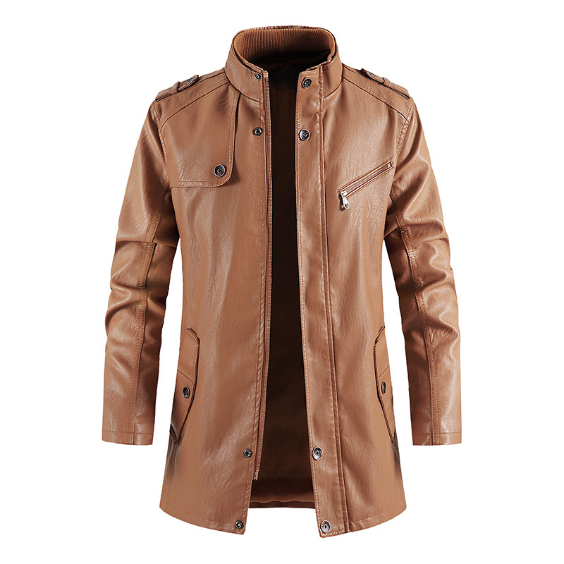 Vintage Windbreaker Nylon - Middellange kunstleren motorjas heren, PU heren