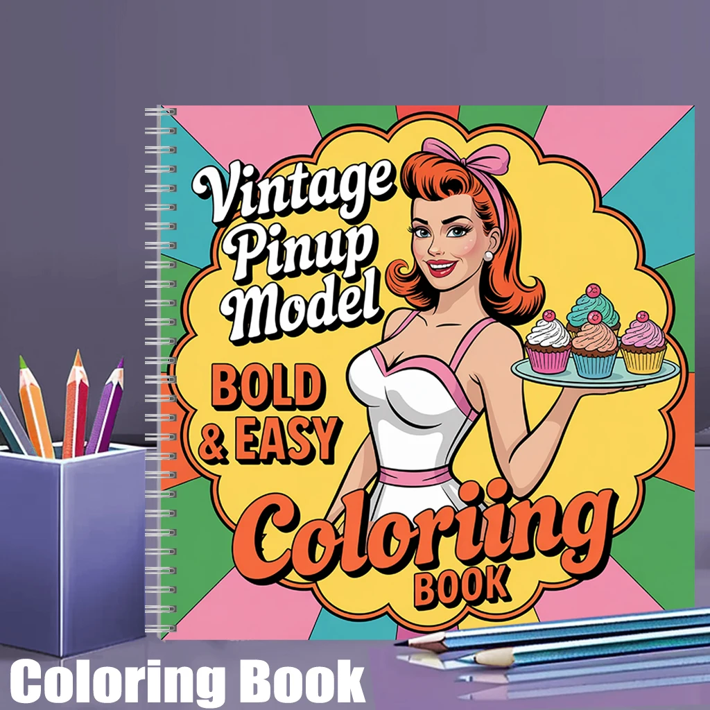 Vintage Fashion Coloring Book - Vintage model kleurboek voor volwassenen, verjaardagscadeau,