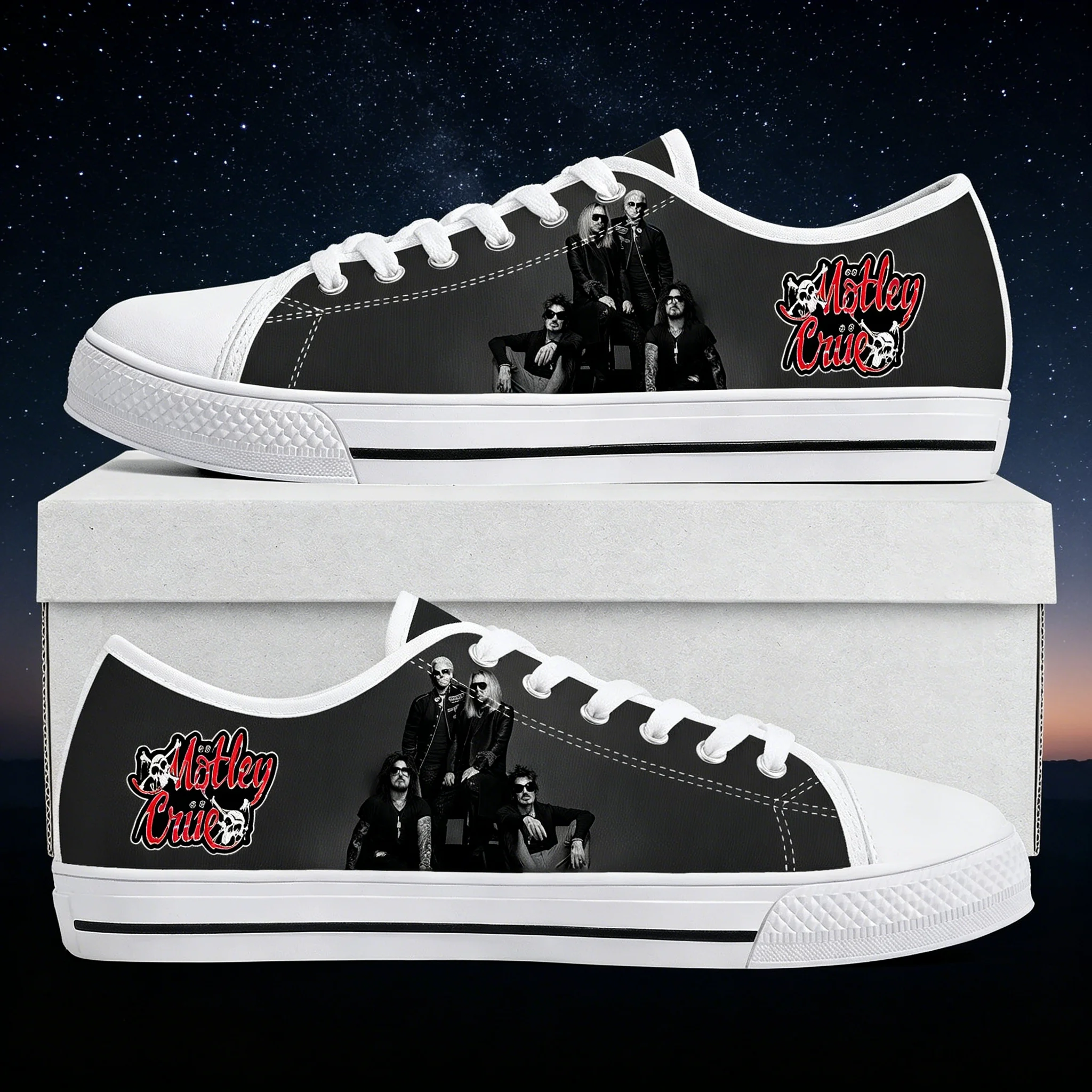 Vintage Fashion Prints - Band 80S Metal Vintage bedrukte vrijetijdsschoenen,