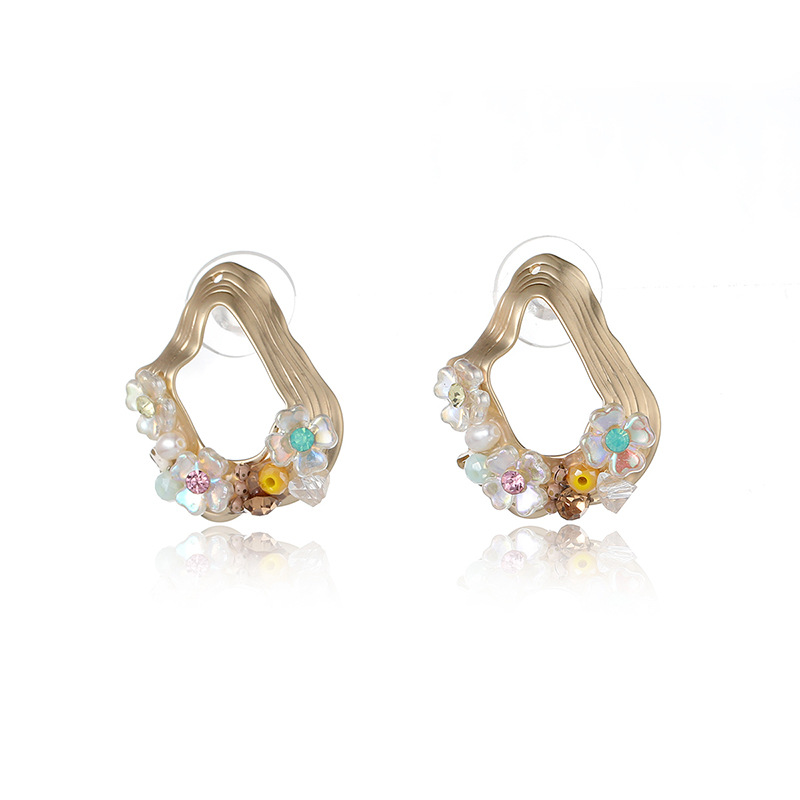 Vintage Fashion Nz - Etnische vintage zoetwaterparel kristallen oorbel studs