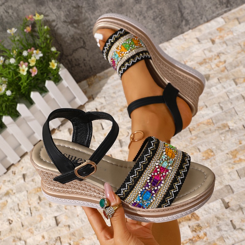 Zomer dames sandalen met hoge  - Vintage Fashion Prints recensie en prijs