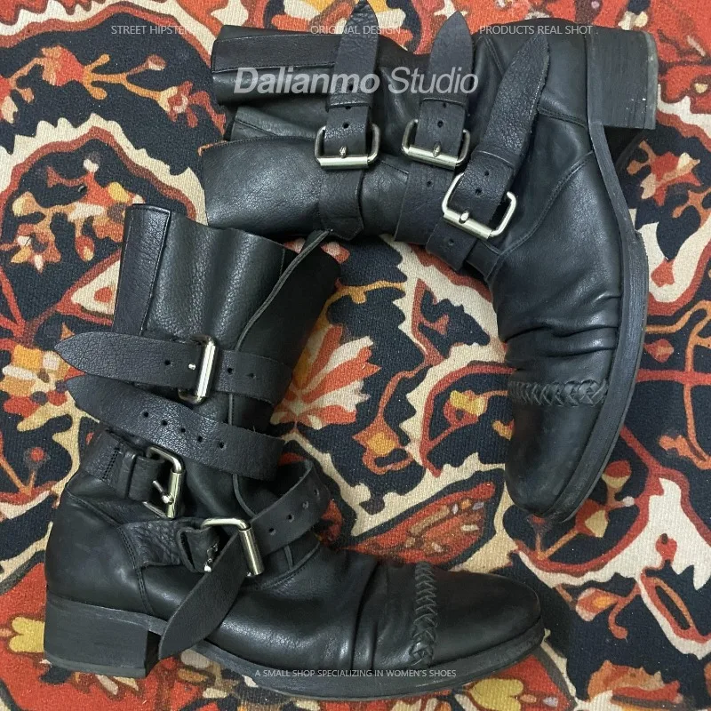 Mode heren lederen motorlaarze - Vintage Fashion Style Men recensie en prijs