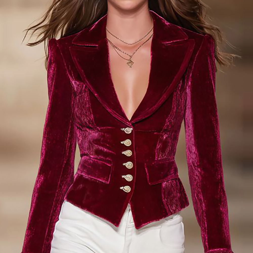 Elegante damesblazer van fluwe - Velvet Blazer Vintage recensie en prijs