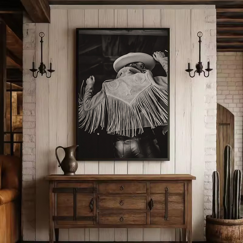 Vintage Zwart-wit Wild West Mo - Vintage Vogue Fashion Poster recensie en prijs