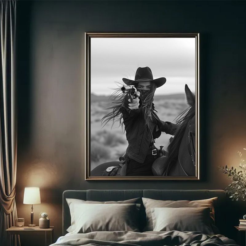 Vintage Zwart-wit Wild West Mo - Vintage Vogue Fashion Poster recensie en prijs