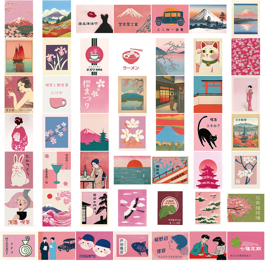 50 STKS Vintage Roze Japanse E - Vintage Fashion Magazine recensie en prijs