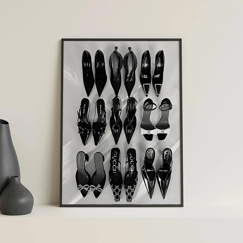 Zwart Wit Luxe Hoge Hakken Art - Vintage Vogue Fashion Poster recensie en prijs