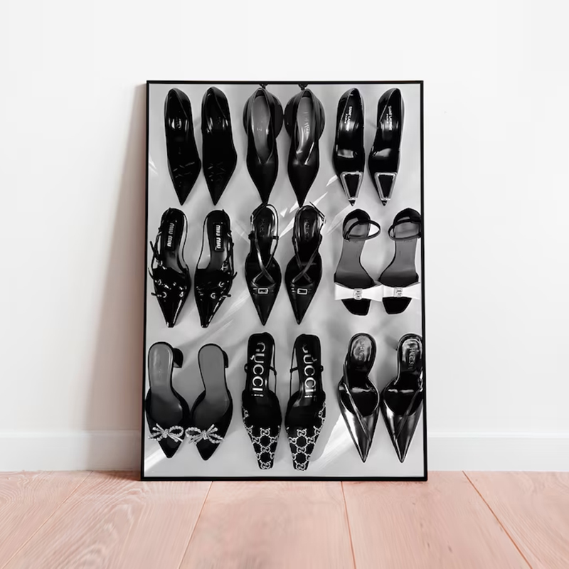 Zwart Wit Luxe Hoge Hakken Art - Vintage Vogue Fashion Poster recensie en prijs