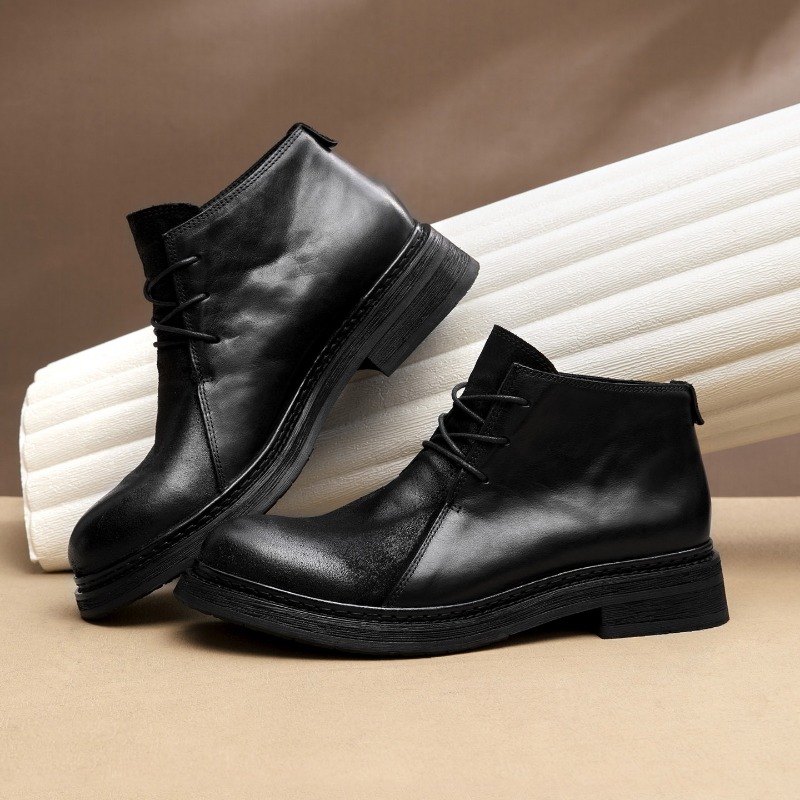 Vintage heren lederen laarzen  - Vintage Fashion Style Men recensie en prijs