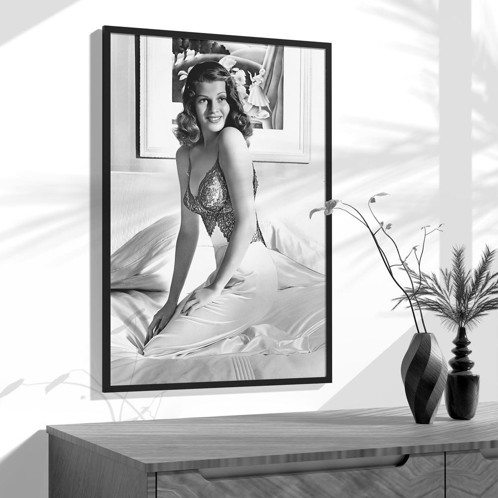 Rita Hayworth poster, zwart en - Vintage Vogue Fashion Poster recensie en prijs