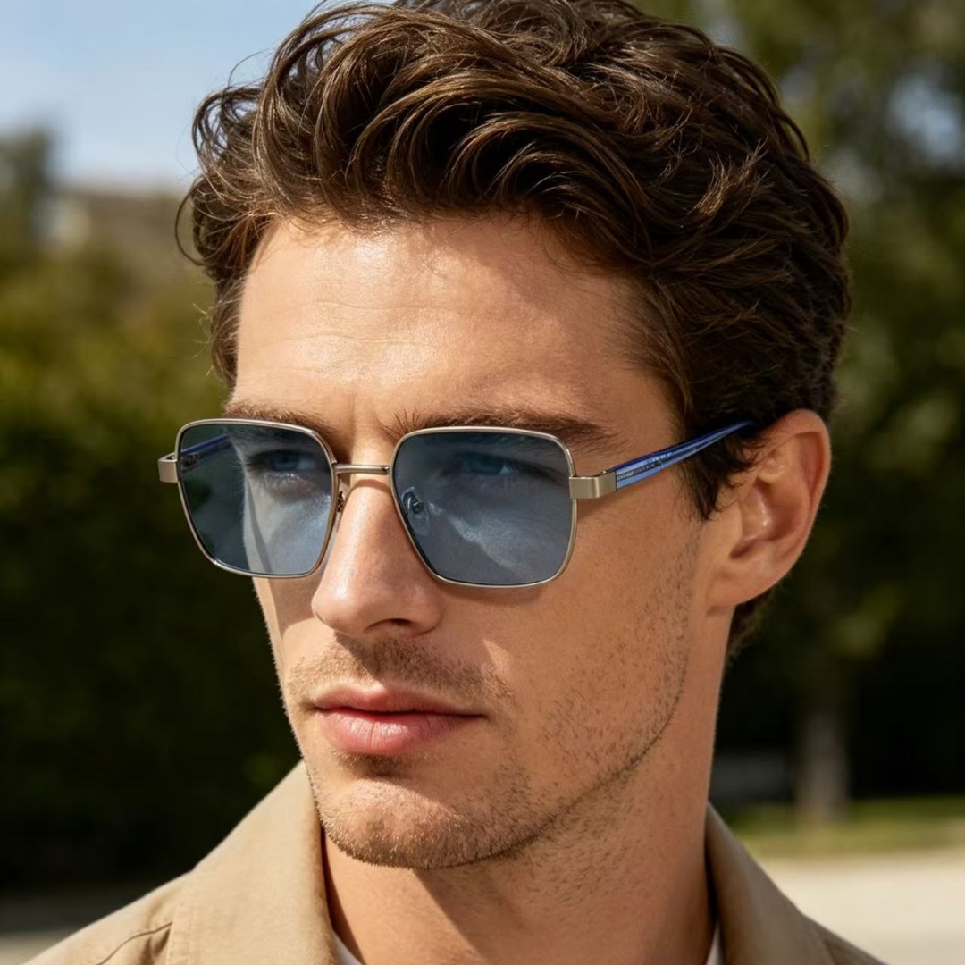 Mode vierkante zonnebril voor  - Vintage Fashion Style Men recensie en prijs