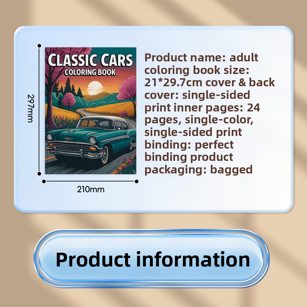 Klassieke auto's kleurboek vin - Vintage Fashion Coloring Book recensie en prijs