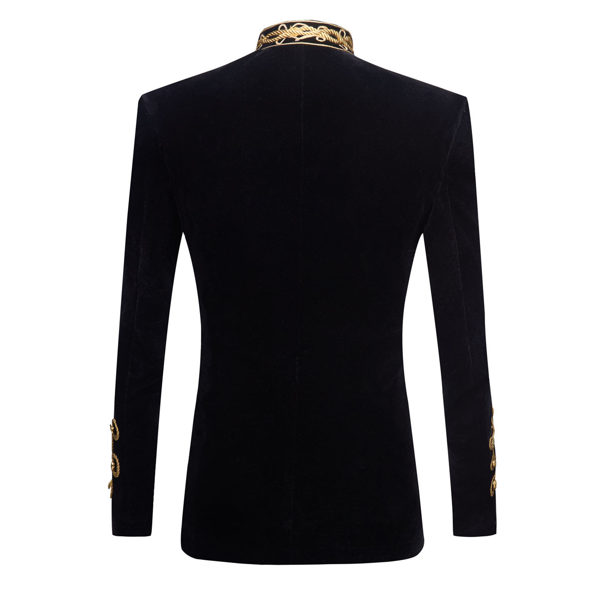 Heren staande kraag goud zwart - Velvet Blazer Vintage recensie en prijs